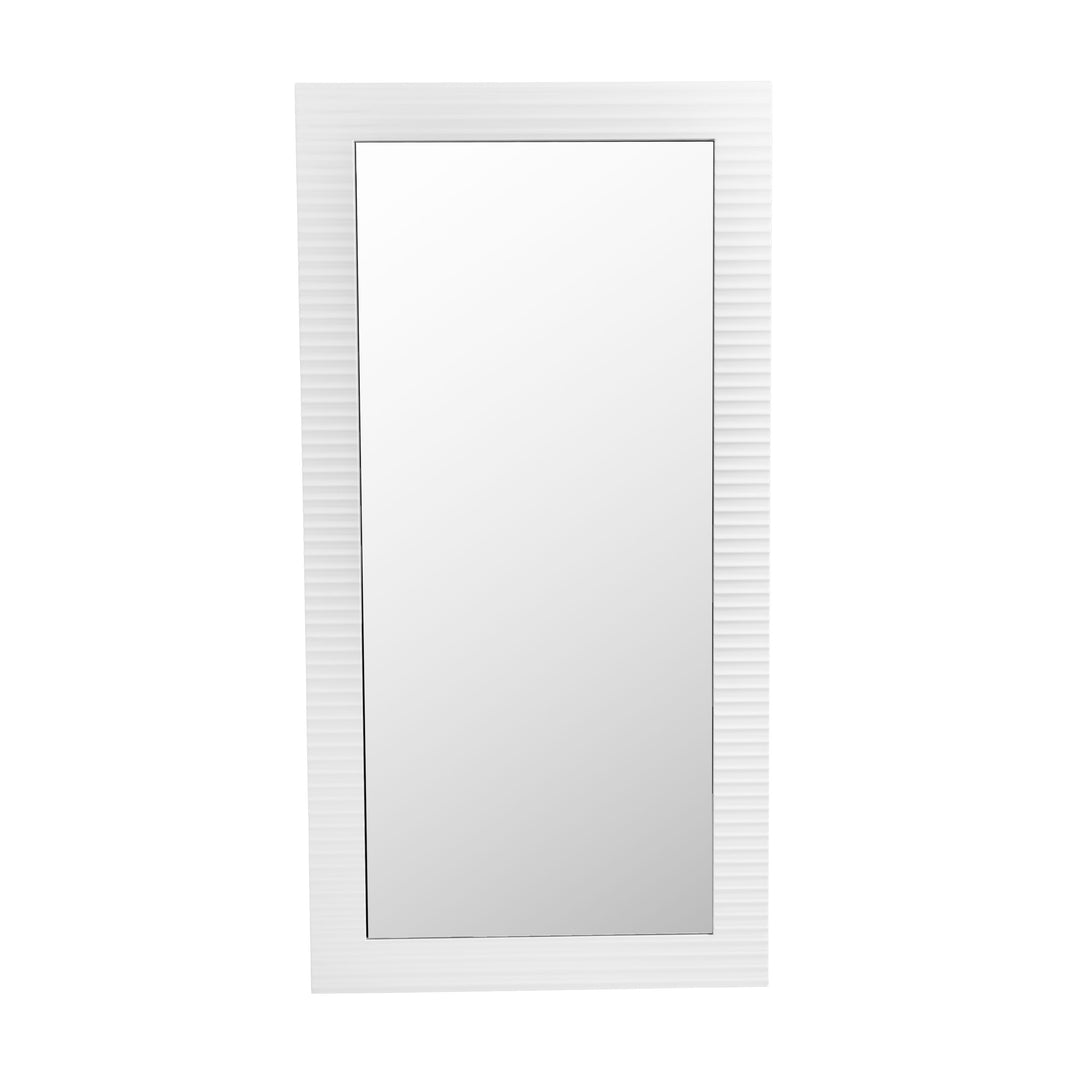 Glinda - Modern Pearl White Floor Mirror