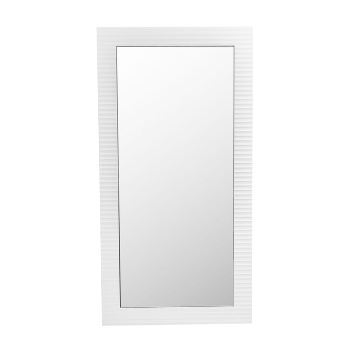 Glinda  Modern Pearl White Floor Mirror