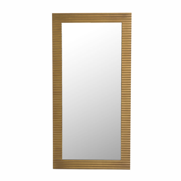 Glinda - Modern Brushed Brass Floor Mirror