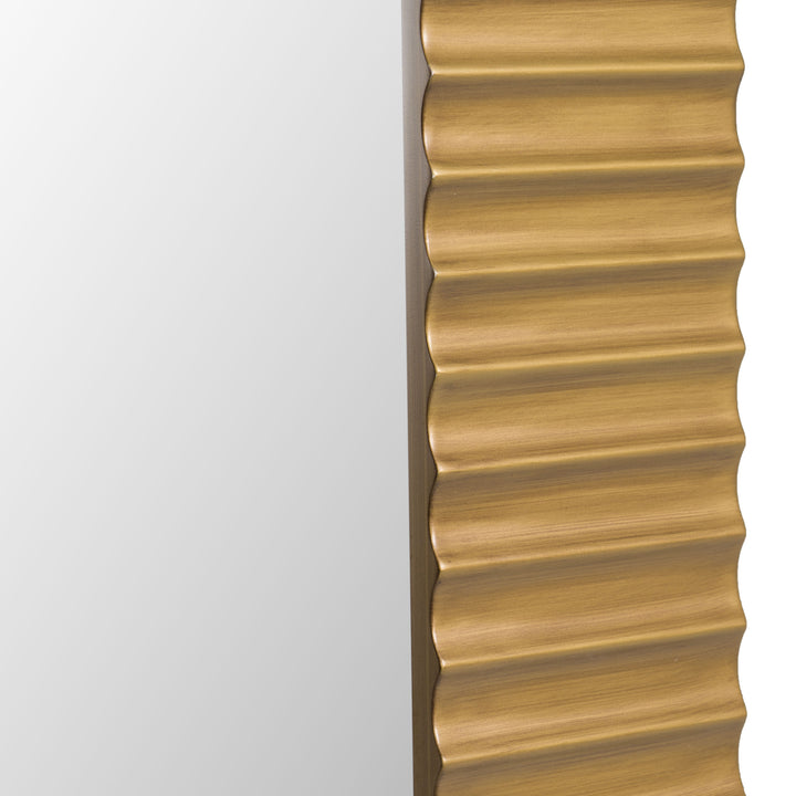 Glinda - Modern Brushed Brass Floor Mirror