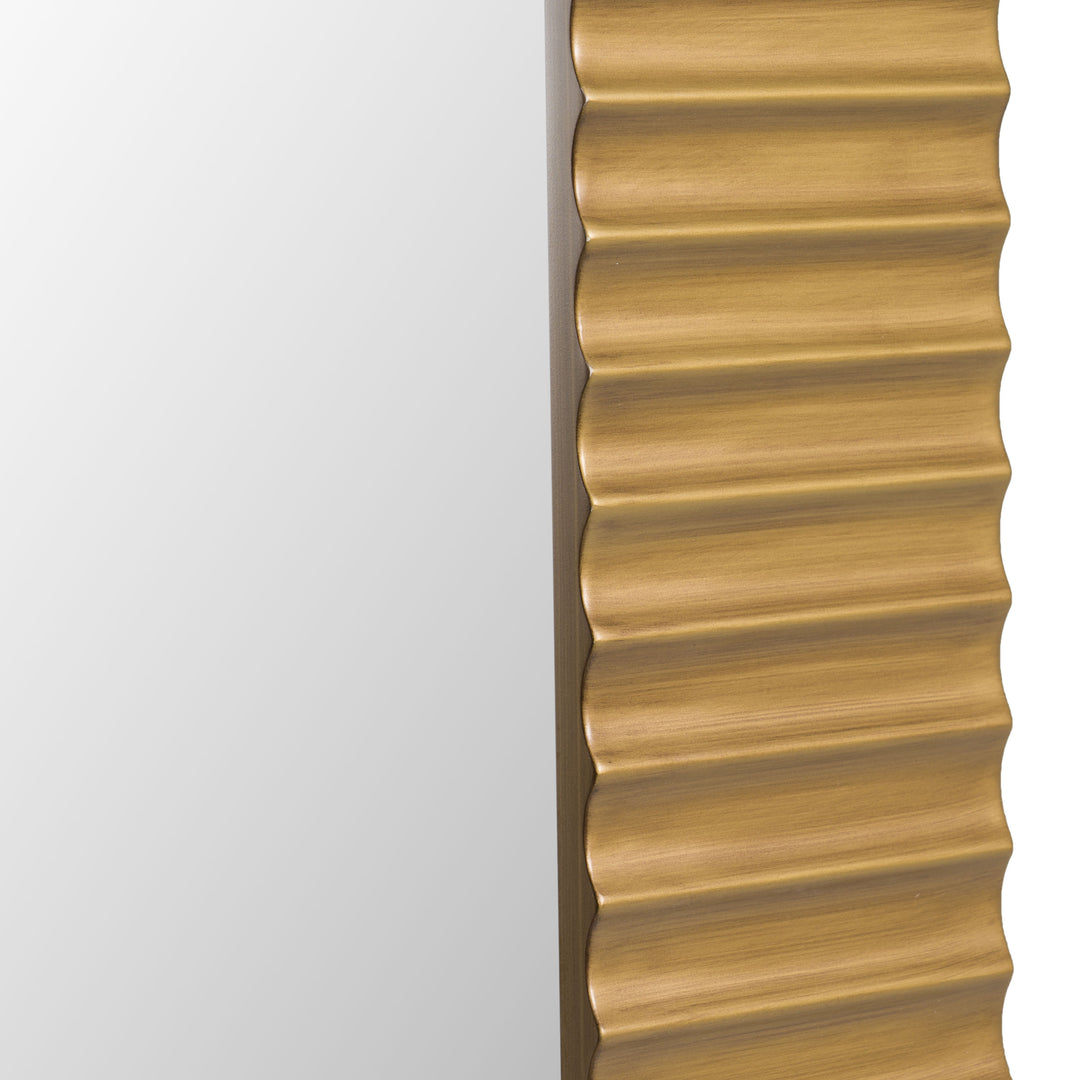 Glinda - Modern Brushed Brass Floor Mirror