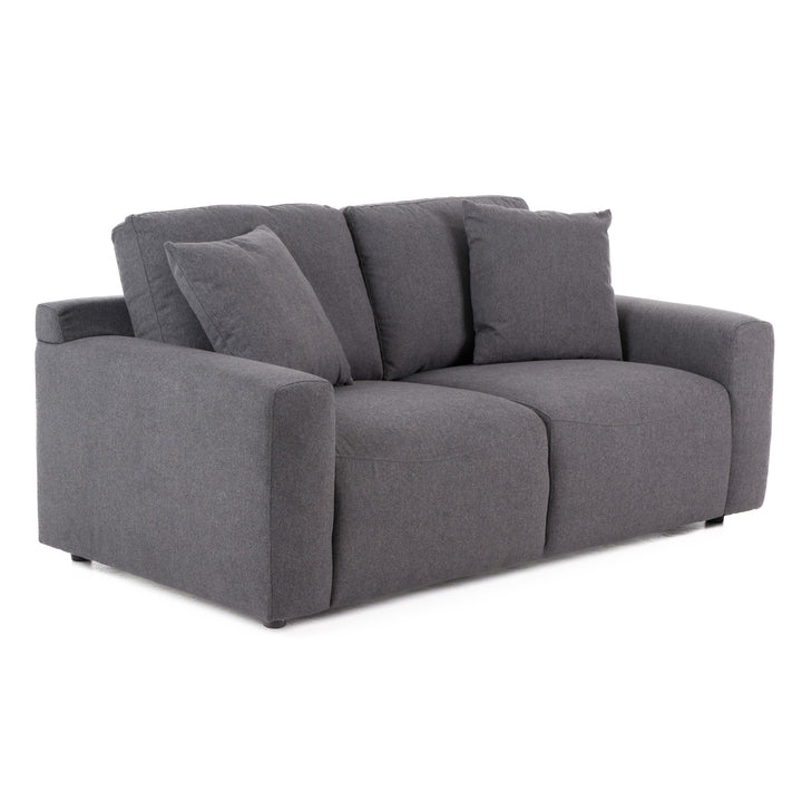 Gloria - Modern Grey Fabric Loveseat