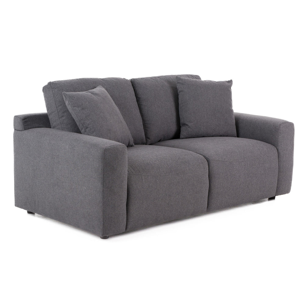 Gloria - Modern Grey Fabric Loveseat