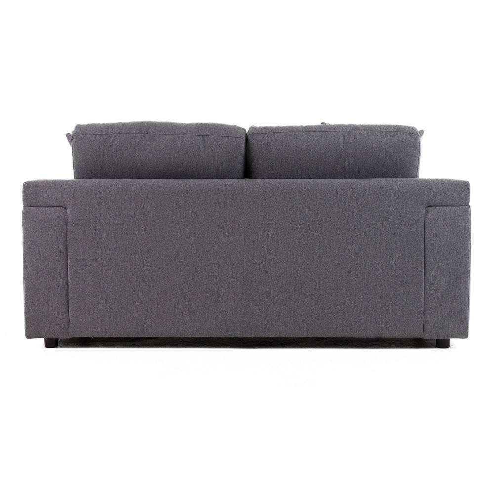 Gloria - Modern Grey Fabric Loveseat