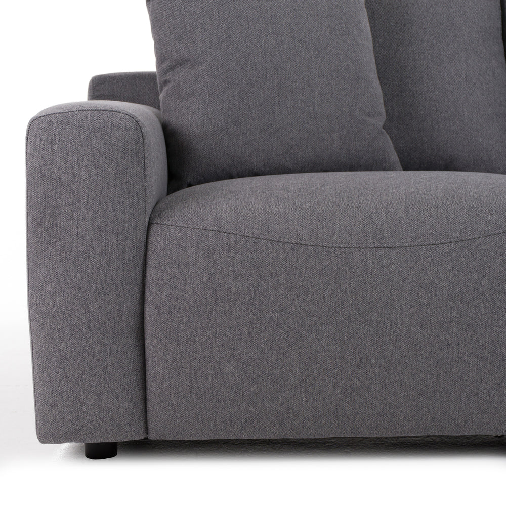 Gloria - Modern Grey Fabric Loveseat