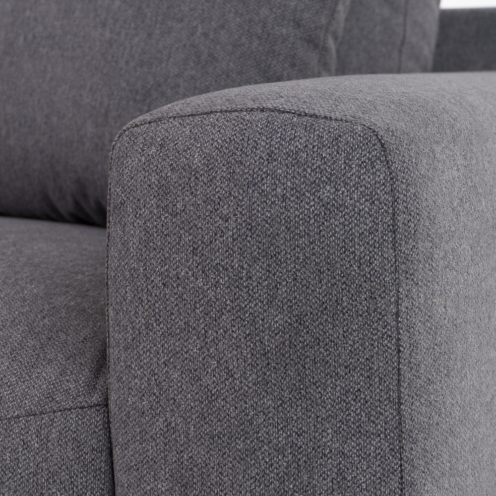 Gloria - Modern Grey Fabric Loveseat