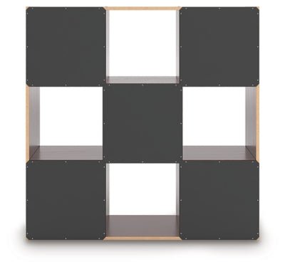 Glosmount Nine Cube Organizer - Dark Brown Cube Organizers modern furniture Contempo Furniture