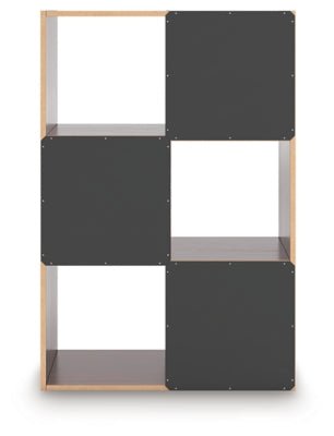 Glosmount Six Cube Organizer - Dark Brown Cube Organizers modern furniture Contempo Furniture