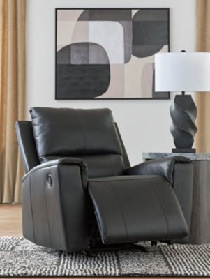 Glossmore Recliner - Black Rocker Chair modern furniture Contempo Furniture