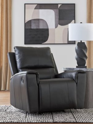 Glossmore Recliner - Black Rocker Chair modern furniture Contempo Furniture