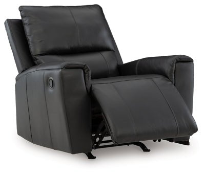 Glossmore Recliner - Black Rocker Chair modern furniture Contempo Furniture