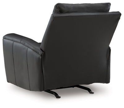 Glossmore Recliner - Black Rocker Chair modern furniture Contempo Furniture