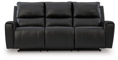 Glossmore Reclining Sofa - Black | Ashley Furniture