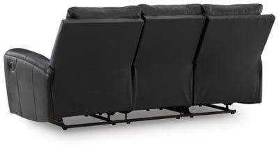 Glossmore Reclining Sofa - Black Reclining Sofa modern furniture Contempo Furniture
