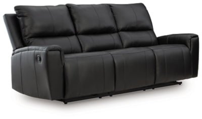 Glossmore Reclining Sofa - Black Reclining Sofa modern furniture Contempo Furniture