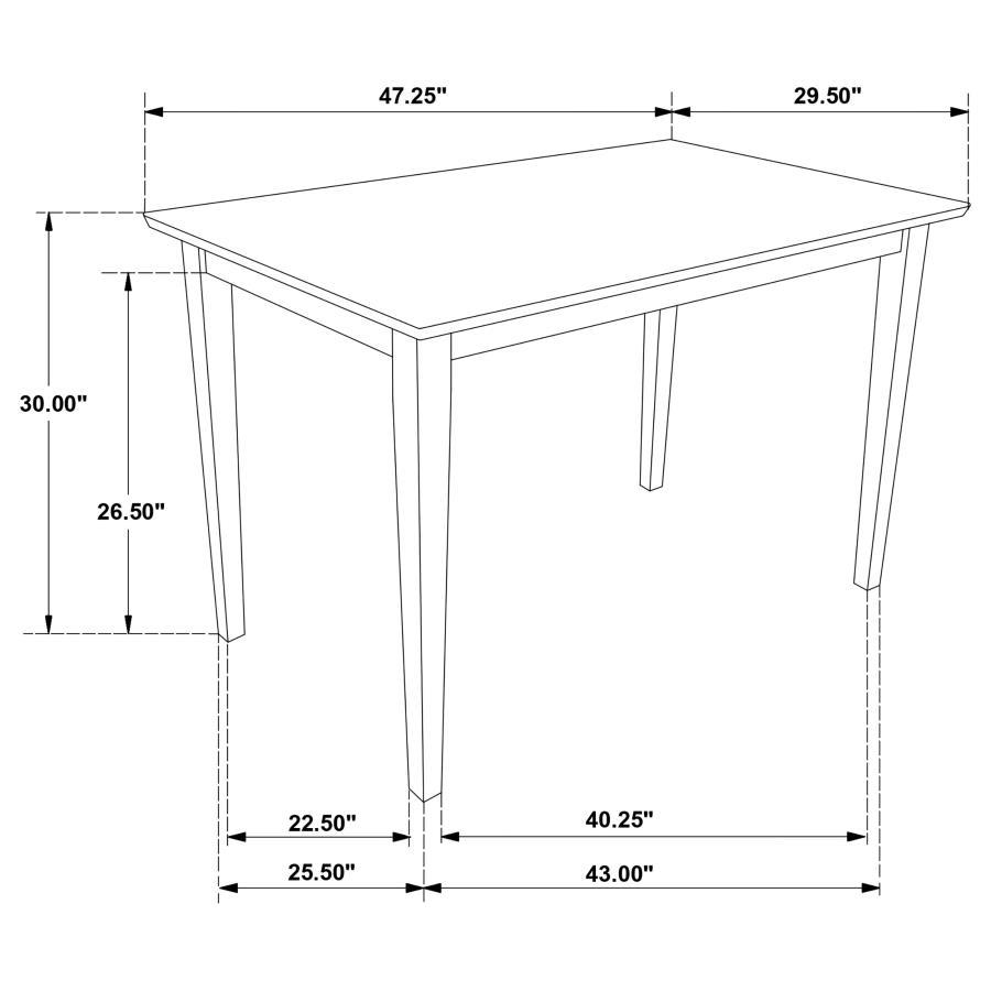 Gomez - 5 Piece Rectangular Dining Table Set - Cappuccino 5 - Piece Dining Room Set modern furniture Contempo Furniture