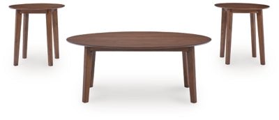 Gordonay Table (Set of 3) - Dark Brown Table Set modern furniture Contempo Furniture