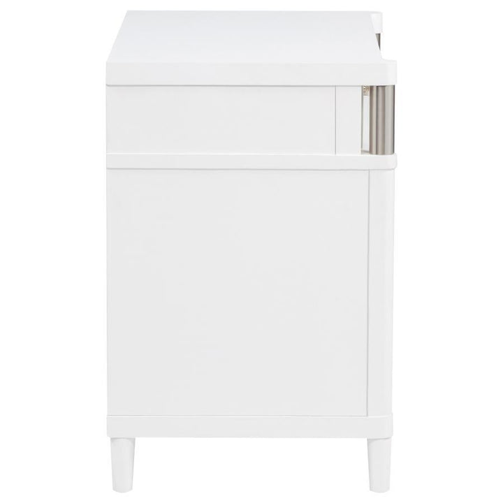 Gracemont - 3 - Drawer Bedroom Nightstand Bedside Table - White Accent Nightstand modern furniture Contempo Furniture