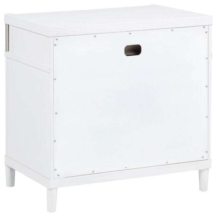 Gracemont - 3 - Drawer Bedroom Nightstand Bedside Table - White Accent Nightstand modern furniture Contempo Furniture
