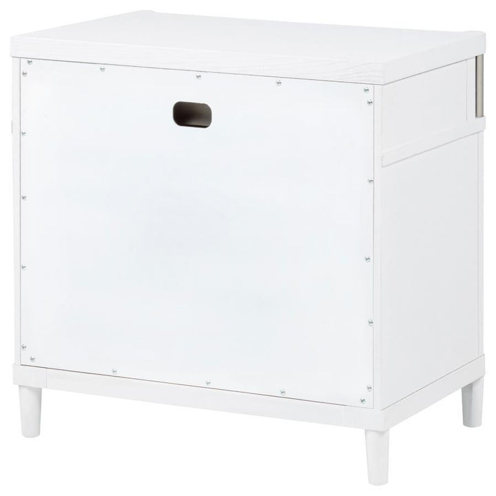 Gracemont - 3 - Drawer Bedroom Nightstand Bedside Table - White Accent Nightstand modern furniture Contempo Furniture