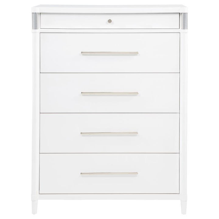 Gracemont - 5 - Drawer Bedroom Chest Of Drawers - White Accent Chest modern furniture Contempo Furniture