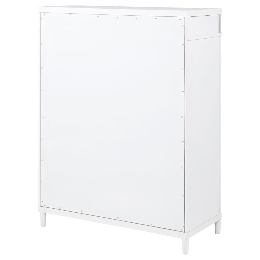 Gracemont - 5 - Drawer Bedroom Chest Of Drawers - White Accent Chest modern furniture Contempo Furniture