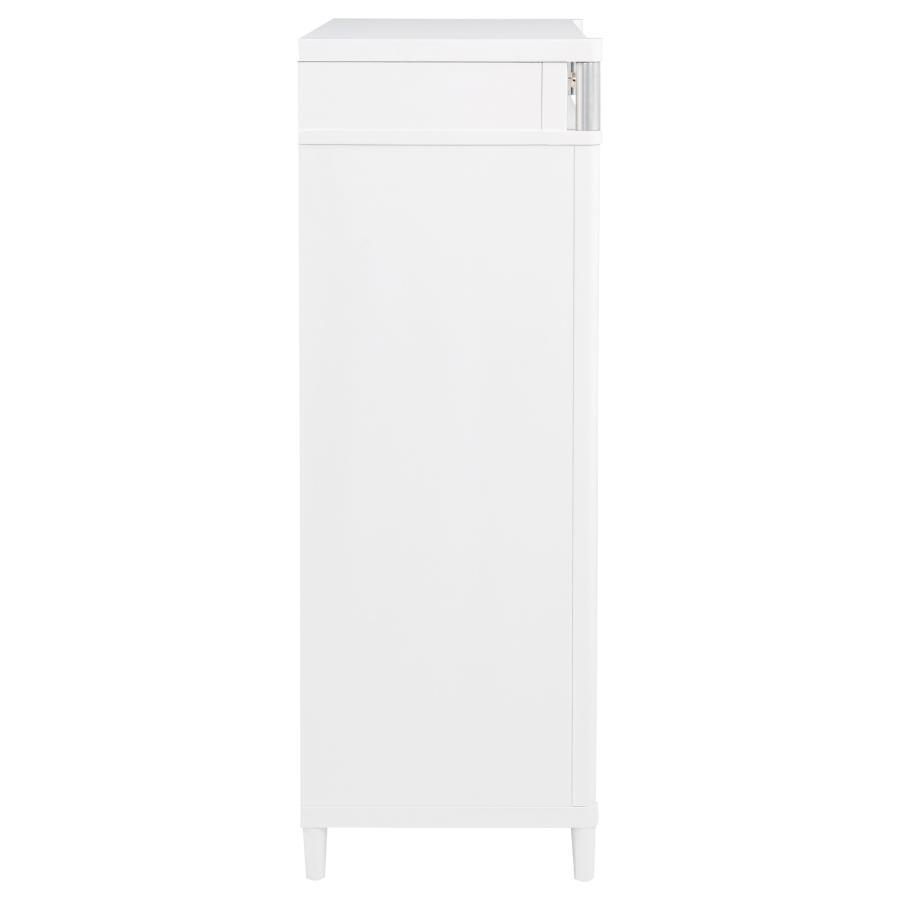 Gracemont - 5 - Drawer Bedroom Chest Of Drawers - White Accent Chest modern furniture Contempo Furniture