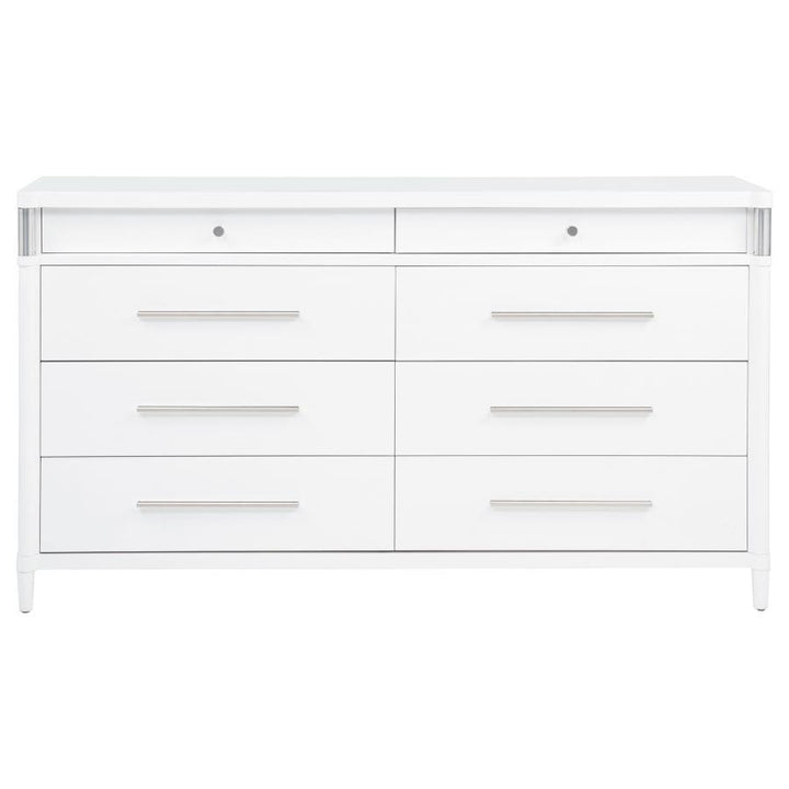 Gracemont - 8 - Drawer Bedroom Dresser Cabinet - White Dressers modern furniture Contempo Furniture