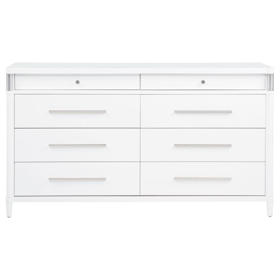 Gracemont - 8 - Drawer Bedroom Dresser Cabinet - White Dressers modern furniture Contempo Furniture