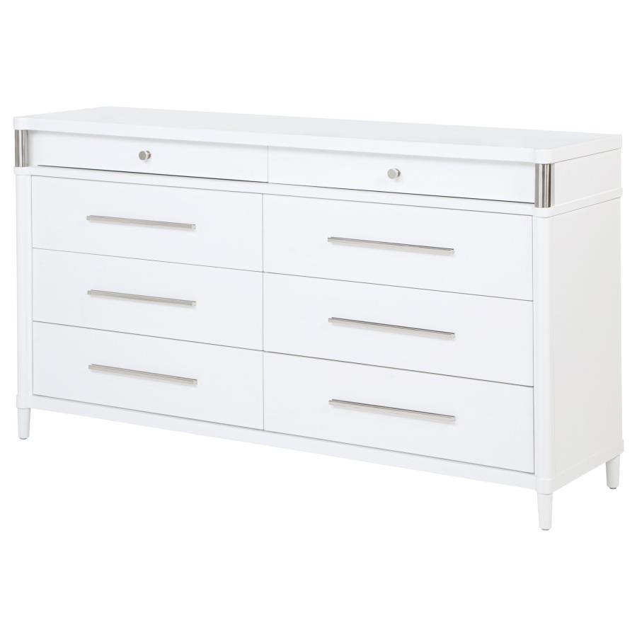 Gracemont - 8 - Drawer Bedroom Dresser Cabinet - White Dressers modern furniture Contempo Furniture