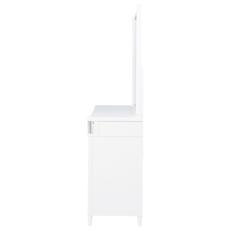 Gracemont - 8 - Drawer Bedroom Dresser With Mirror - White Dresser & Mirror modern furniture Contempo Furniture