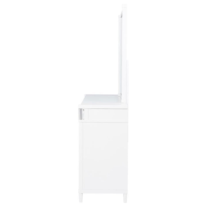 Gracemont - 8 - Drawer Bedroom Dresser With Mirror - White Dresser &amp; Mirror modern furniture Contempo Furniture