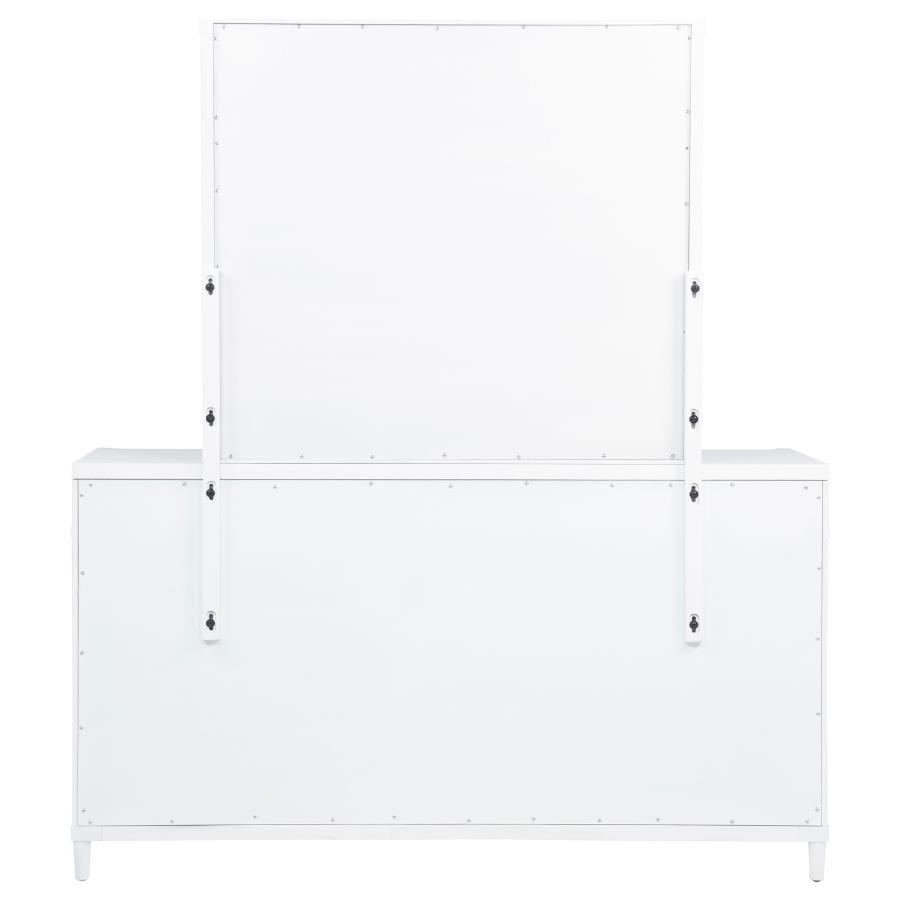 Gracemont - 8 - Drawer Bedroom Dresser With Mirror - White Dresser & Mirror modern furniture Contempo Furniture