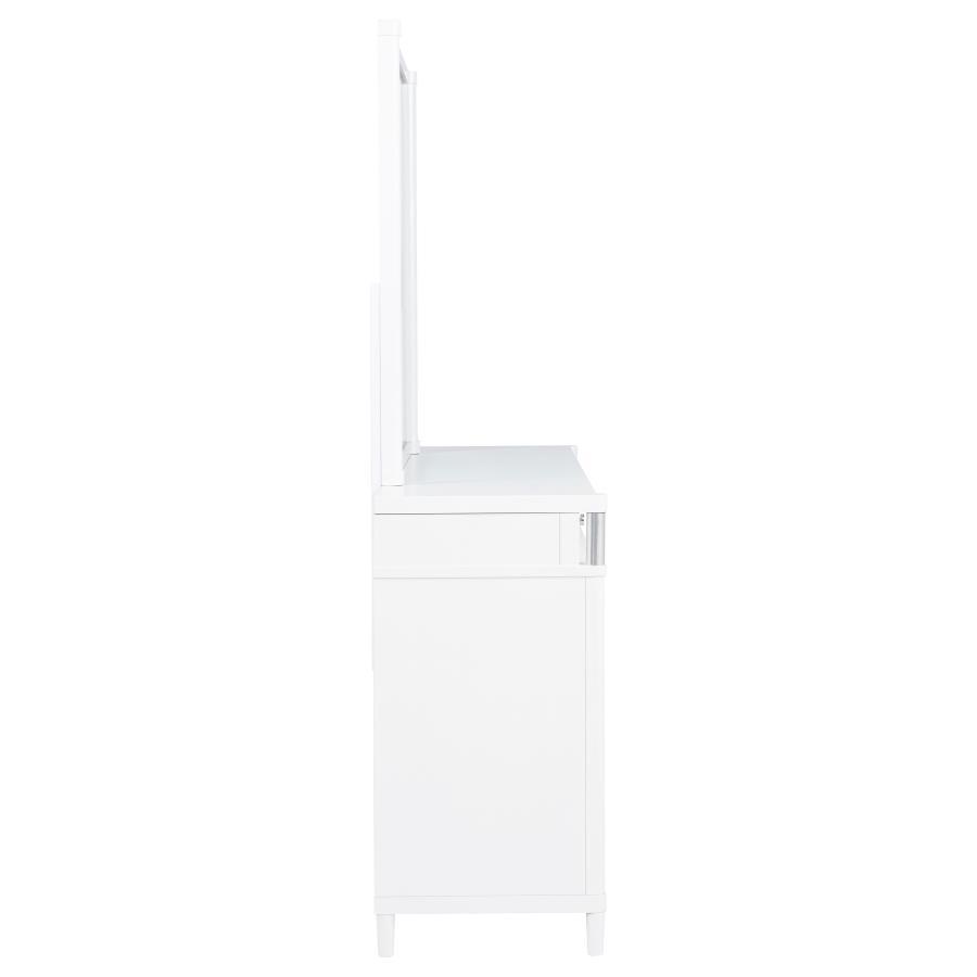 Gracemont - 8 - Drawer Bedroom Dresser With Mirror - White Dresser & Mirror modern furniture Contempo Furniture