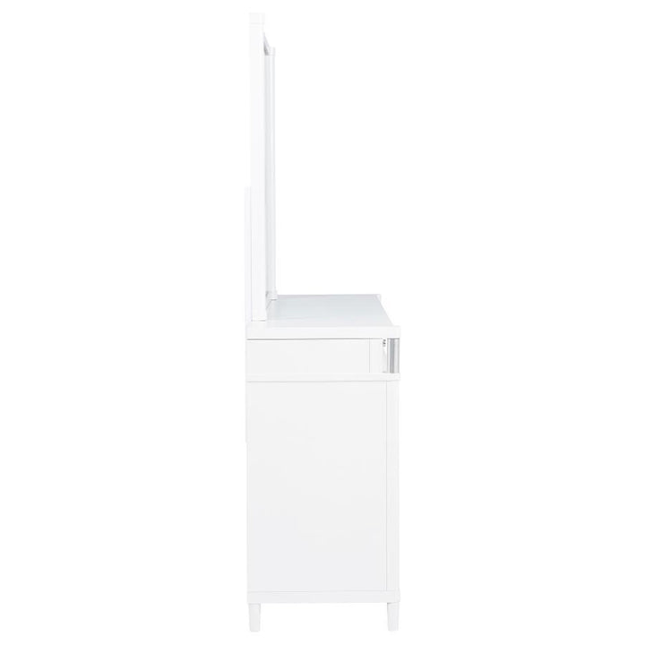 Gracemont - 8 - Drawer Bedroom Dresser With Mirror - White Dresser &amp; Mirror modern furniture Contempo Furniture