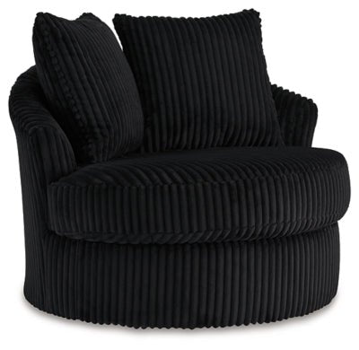 Gramwell Swivel Accent Chair - Black | Ashley Furniture