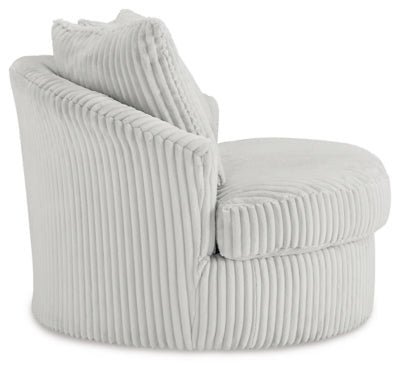 Gramwell Swivel Accent Chair - Pearl Silver Swivel Chair modern furniture Contempo Furniture