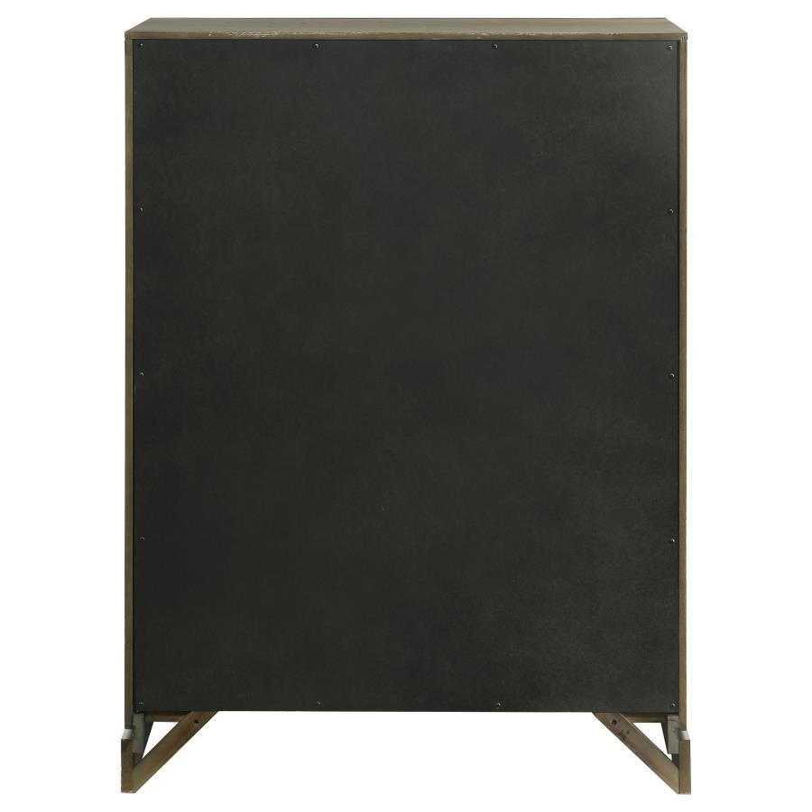 Gran Park - 5 - Drawer Bedroom Chest Of Drawers - Dark Cocoa Accent Chest modern furniture Contempo Furniture