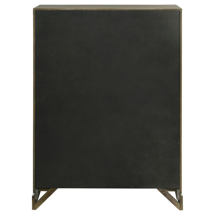 Gran Park - 5 - Drawer Bedroom Chest Of Drawers - Dark Cocoa Accent Chest modern furniture Contempo Furniture