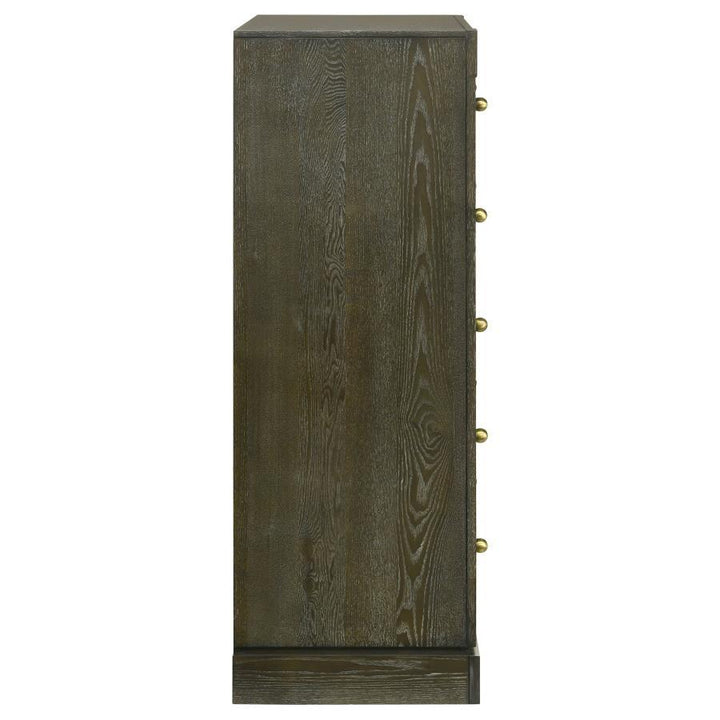 Gran Park - 5 - Drawer Bedroom Chest Of Drawers - Dark Cocoa Accent Chest modern furniture Contempo Furniture