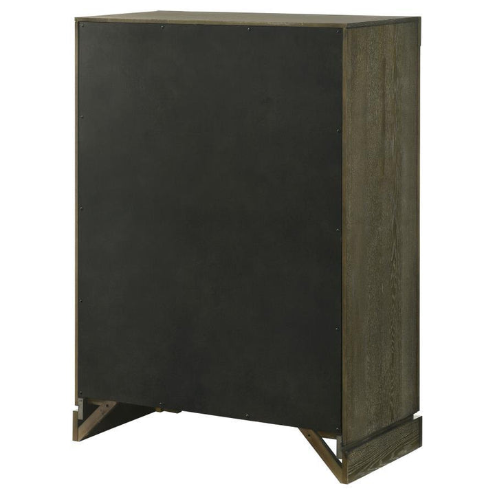 Gran Park - 5 - Drawer Bedroom Chest Of Drawers - Dark Cocoa Accent Chest modern furniture Contempo Furniture