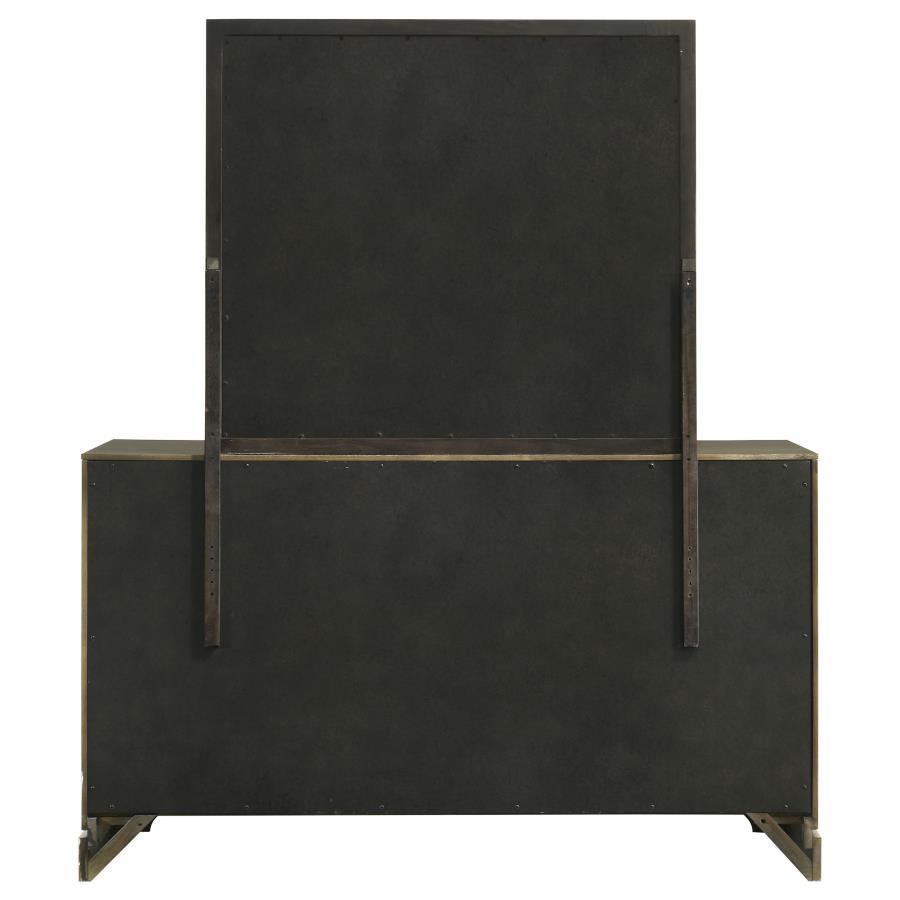 Gran Park - 6 - Drawer Dresser And Mirror - Dark Cocoa Dresser & Mirror modern furniture Contempo Furniture