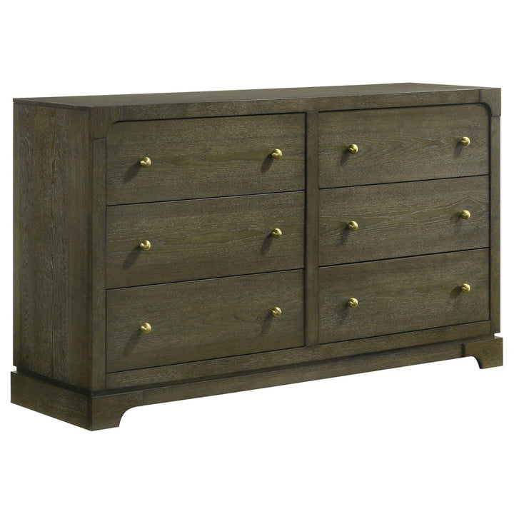Gran Park - 6 - Drawer Dresser Cabinet - Dark Cocoa Dressers modern furniture Contempo Furniture