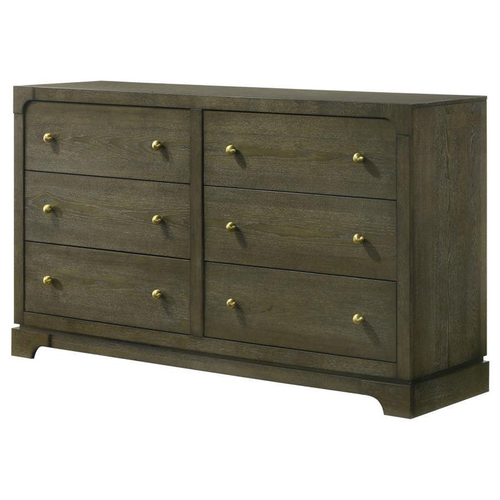 Gran Park - 6 - Drawer Dresser Cabinet - Dark Cocoa Dressers modern furniture Contempo Furniture