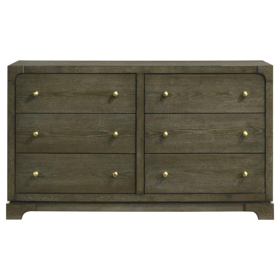 Gran Park - 6 - Drawer Dresser Cabinet - Dark Cocoa Dressers modern furniture Contempo Furniture