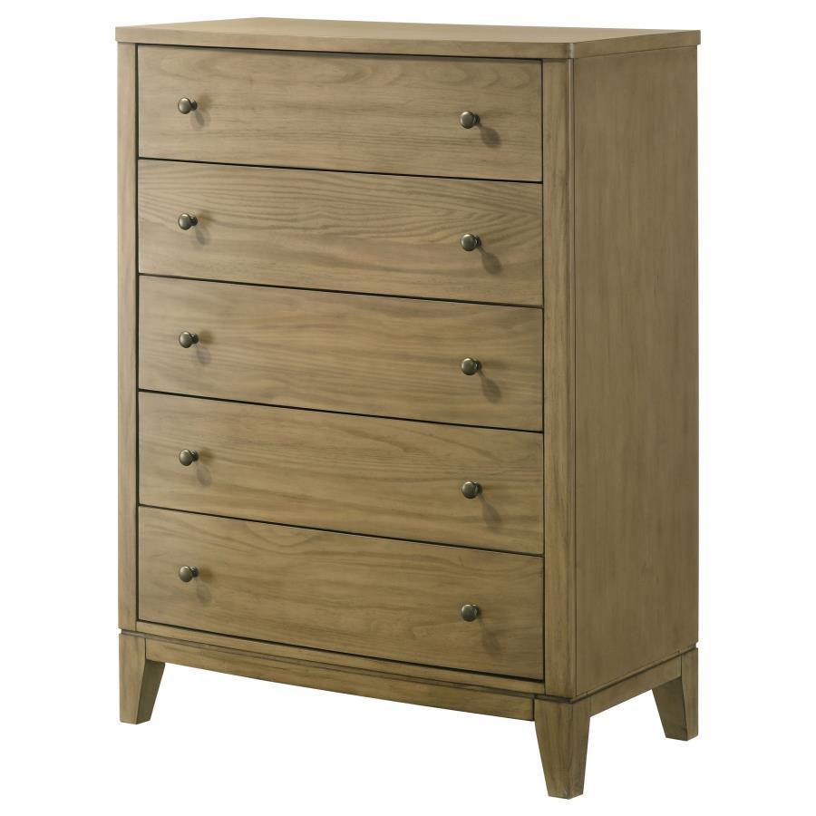 Granada - 5 - Drawer Bedroom Chest Of Drawers - Natural Pine Accent Chest modern furniture Contempo Furniture