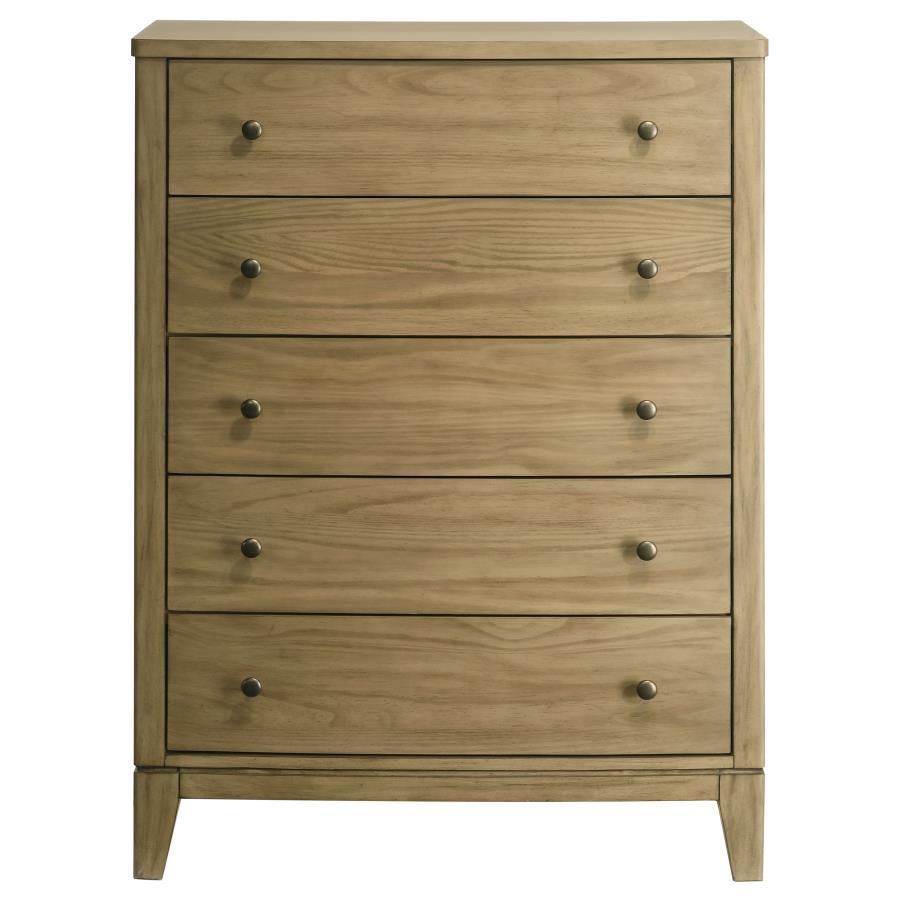 Granada - 5 - Drawer Bedroom Chest Of Drawers - Natural Pine Accent Chest modern furniture Contempo Furniture