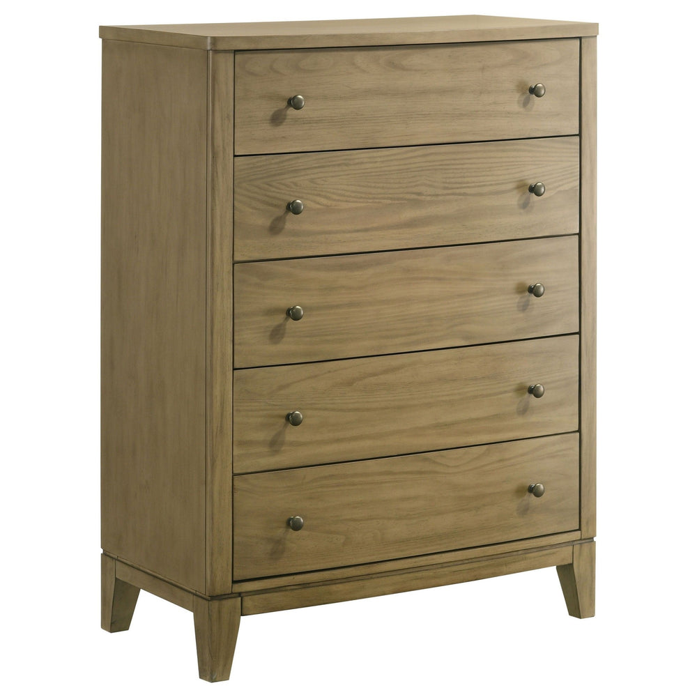 Granada - 5 - Drawer Bedroom Chest Of Drawers - Natural Pine Accent Chest modern furniture Contempo Furniture