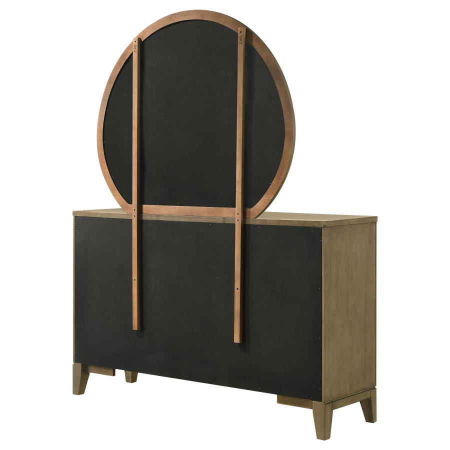 Granada - 8 - Drawer Dresser And Mirror - Natural Pine Dresser & Mirror modern furniture Contempo Furniture