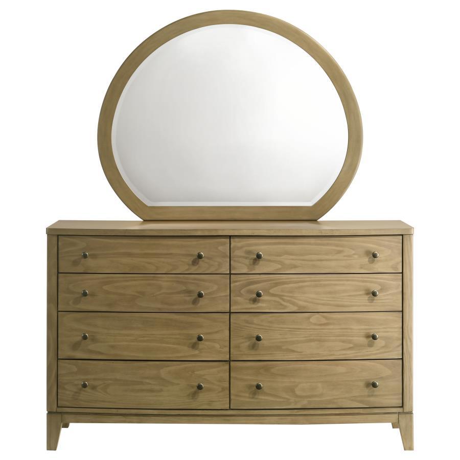 Granada - 8 - Drawer Dresser And Mirror - Natural Pine Dresser & Mirror modern furniture Contempo Furniture